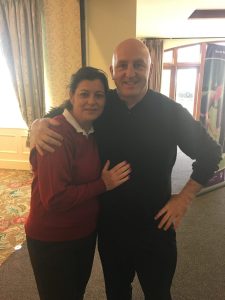 Rugby Legend Keith Wood with Sharon Smurfit May 2017 at The K Club